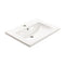 Kaku 600mm Vanity Top with Integrated Sink and Overflow, Gloss White