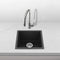 Volca 432mm x 432mm x 241mm Quartz Single Sink | Black | *Clearance Stock*