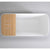Whiting 1700mm Soft Square Freestanding Bath with Bamboo Shelf, Gloss White
