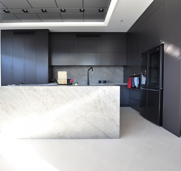 #65 - Kitchens: Alfreso and main kitchen with gorgeous black and chrome design