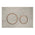Geberit Sigma21 Dual Flush Button & Access Plate, Concrete Look with Red Gold Trim Design