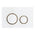 Geberit Sigma21 Dual Flush Button & Access Plate, White with Red Gold Trim Design