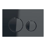 Geberit Sigma21 Dual Flush Button & Access Plate, Black with Black Chrome Trim Design