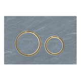 Geberit Sigma21 Dual Flush Button & Access Plate, Slate with Brass Trim Design