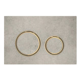 Geberit Sigma21 Dual Flush Button & Access Plate, Concrete Look with Brass Trim Design
