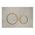 Geberit Sigma21 Dual Flush Button & Access Plate, Concrete Look with Brass Trim Design