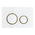 Geberit Sigma21 Dual Flush Button & Access Plate, White with Brass Trim Design
