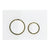 Geberit Sigma21 Dual Flush Button & Access Plate, White with Brass Trim Design