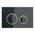 Geberit Sigma21 Dual Flush Button & Access Plate, Black with Brass Trim Design