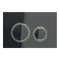 Geberit Sigma21 Dual Flush Button & Access Plate, Black with Brass Trim Design