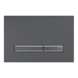 Geberit Sigma50 Dual Flush Button and Access Plate, Brushed Black Chrome with Black Chrome Trim Design