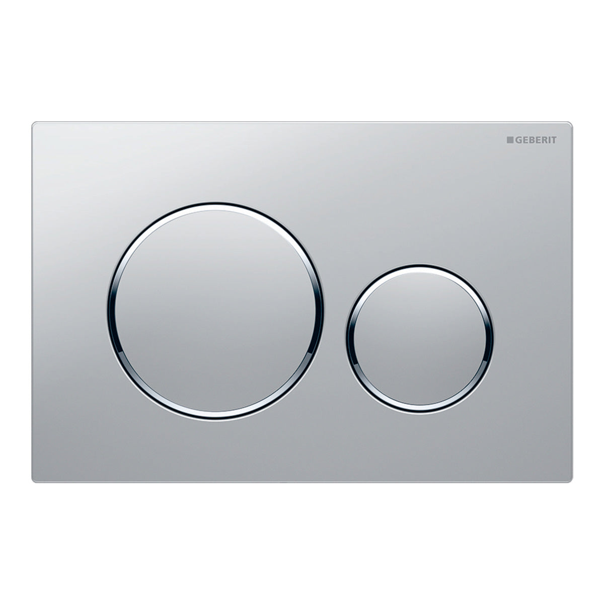 Geberit Sigma20 Dual Flush Button & Access Plate, Matte Chrome with Chrome Trim Design