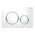 Geberit Sigma20 Dual Flush Button & Access Plate, White with Chrome Trim Design