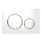 Geberit Sigma20 Dual Flush Button & Access Plate, White with Gold Trim Design