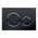 Geberit Sigma20 Dual Flush Button & Access Plate, Black with Chrome Trim Design