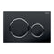 Geberit Sigma20 Dual Flush Button & Access Plate, Black with Chrome Trim Design