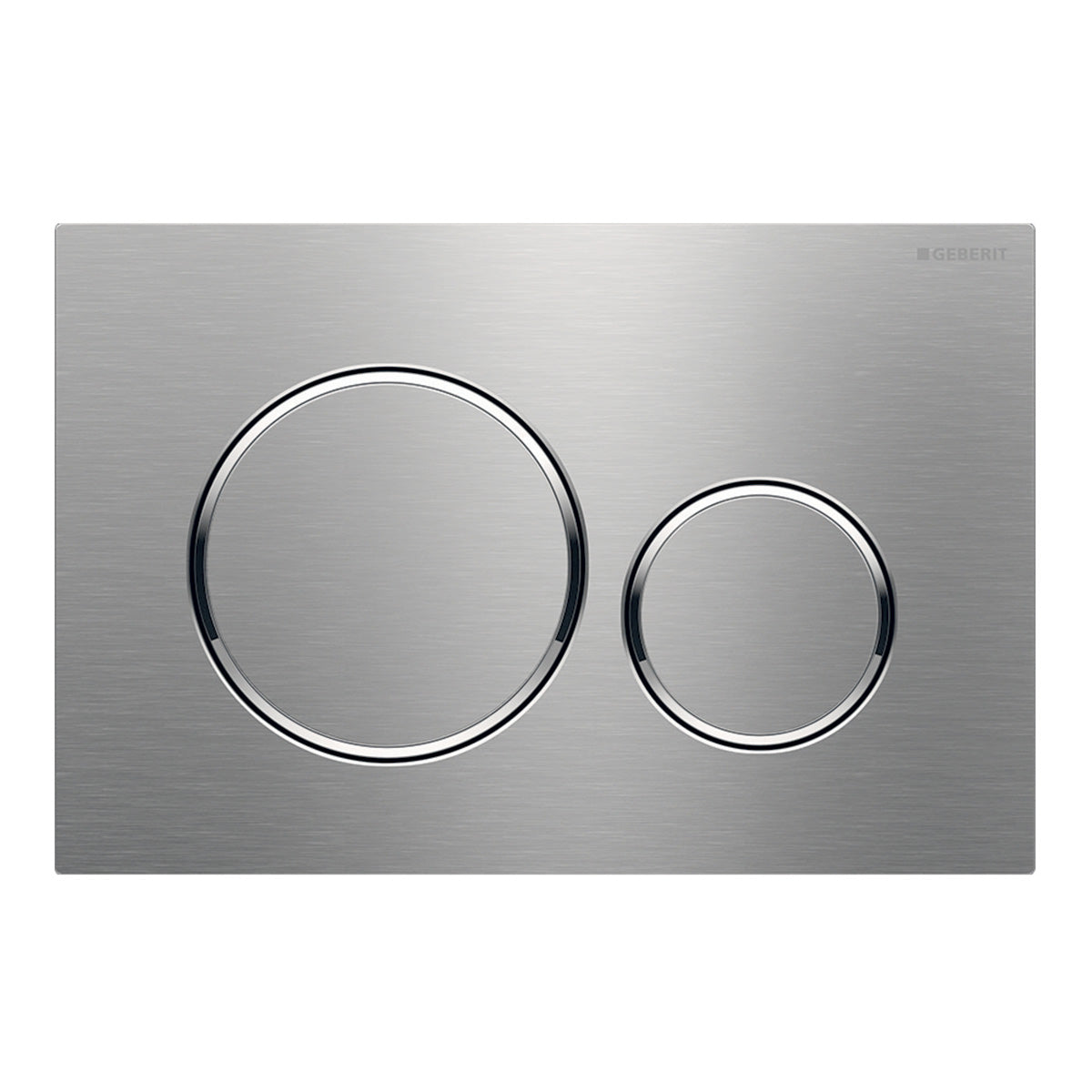 Geberit Sigma20 Dual Flush Button & Access Plate, Brushed Stainless Steel with Chrome Trim Design
