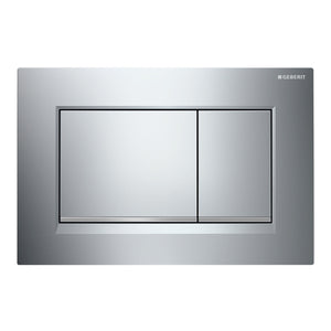Geberit Sigma30 Dual Flush Button & Access Plate, Chrome with Matte Chrome Trim Design