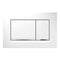 Geberit Sigma30 Dual Flush Button & Access Plate, White with Chrome Trim Design