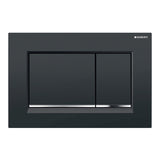 Geberit Sigma30 Dual Flush Button & Access Plate, Black with Chrome Trim Design