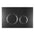 Geberit Sigma21 Dual Flush Button & Access Plate, Matte Black with Red Gold Trim Design