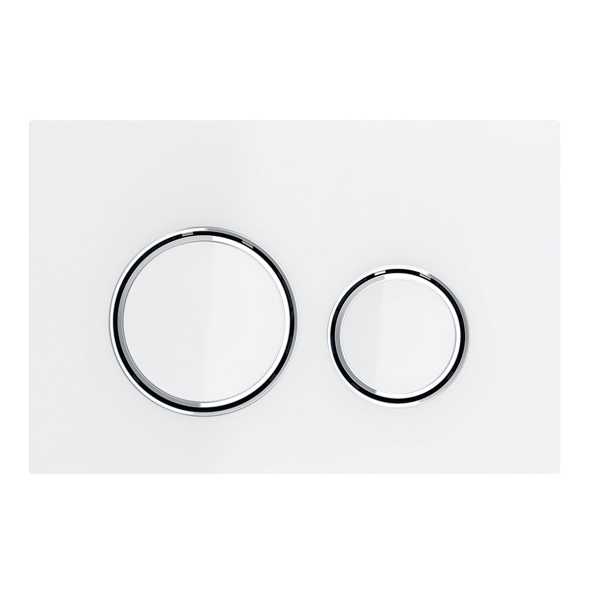 Geberit Sigma21 Dual Flush Button & Access Plate, White with Chrome Trim Design