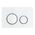 Geberit Sigma21 Dual Flush Button & Access Plate, White with Chrome Trim Design
