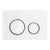 Geberit Sigma21 Dual Flush Button & Access Plate, White with Chrome Trim Design