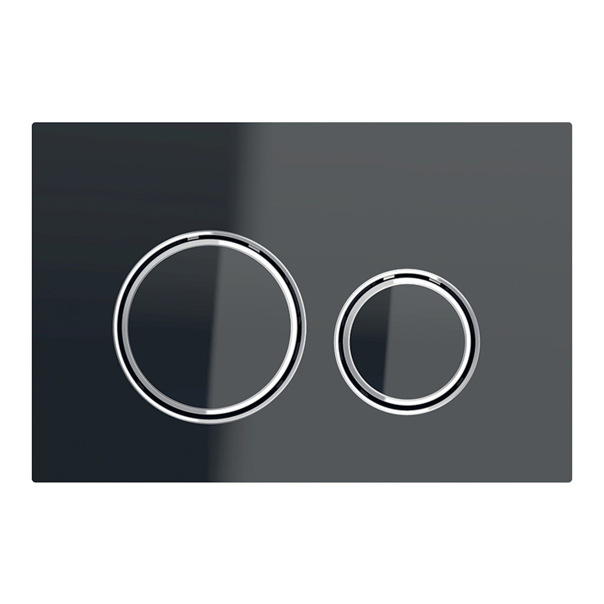 Geberit Sigma21 Dual Flush Button & Access Plate, Black with Chrome Trim Design