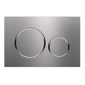 Geberit Sigma20 Dual Flush Button & Access Plate, Stainless Steel with Chrome Trim Design