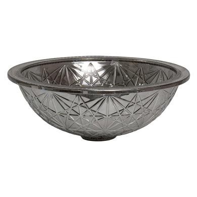 Daal 420mm Under-Counter or Inset Glass Basin, Black Glass