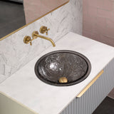 Daal 420mm Under-Counter or Inset Glass Basin, Black Glass