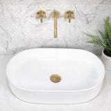 Pill Oval 600mm x 380mm Above-Counter Basin, Gloss White