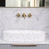 Pill Oval 600mm x 380mm Above-Counter Basin, Matte Terrazzo Speckle *Clearance Stock*