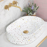 Pill Oval 600mm x 380mm Above-Counter Basin, Matte Terrazzo Chunk *Clearance Stock*