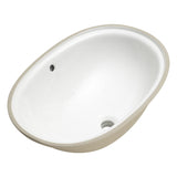 Pill Oval 600mm x 400mm Under-Counter Basin with Overflow, Gloss White