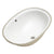 Pill Oval 600mm x 400mm Under-Counter Basin with Overflow, Gloss White