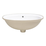 Pill Oval 600mm x 400mm Under-Counter Basin with Overflow, Gloss White