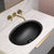 Pill Oval 600mm x 400mm Under-Counter Basin with Overflow, Matte Black