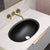 Pill Oval 600mm x 400mm Under-Counter Basin with Overflow, Matte Black