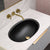 Pill Oval 600mm x 400mm Under-Counter Basin with Overflow, Matte Black