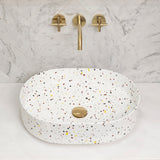 Pill Step 500mm x 370mm Above-Counter Basin, Matte Terrazzo Chunk