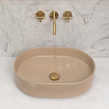Pill Step 500mm x 370mm Above-Counter Basin, Matte Cappuccino
