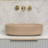 Pill Step 500mm x 370mm Above-Counter Basin, Matte Cappuccino