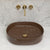 Pill Step 500mm x 370mm Above-Counter Basin, Matte Mocha
