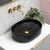 Pill Step 500mm x 370mm Above-Counter Basin, Fired Matte Nero Marquina