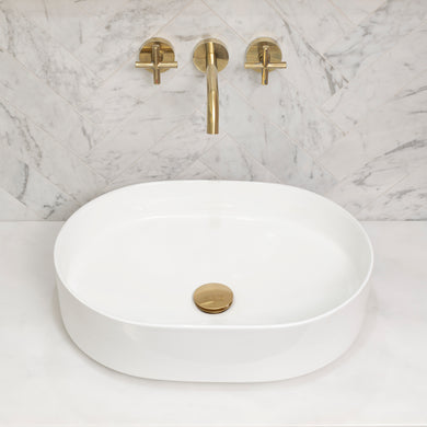Pill Step 500mm x 370mm Above-Counter Basin, Gloss White