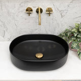 Pill Step 500mm x 370mm Above-Counter Basin, Matte Black
