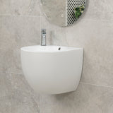 Corto 490mm x 475mm x 400mm Wall Hung Basin, Matte White *Clearance Stock*