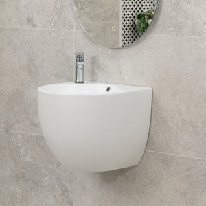 Corto 490mm x 475mm x 400mm Wall Hung Basin, Matte White *Clearance Stock*